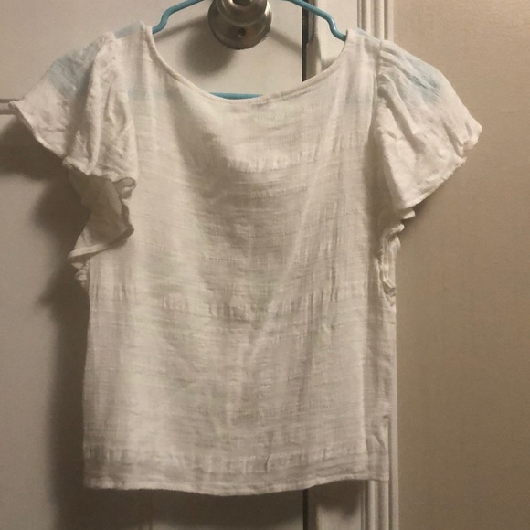 American Eagle white ruffle top - Picture 2 of 2